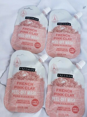 Freeman Exotic Blend French Pink Clay Peel-Off Mask - 1.18 fl oz - Pack of 4
