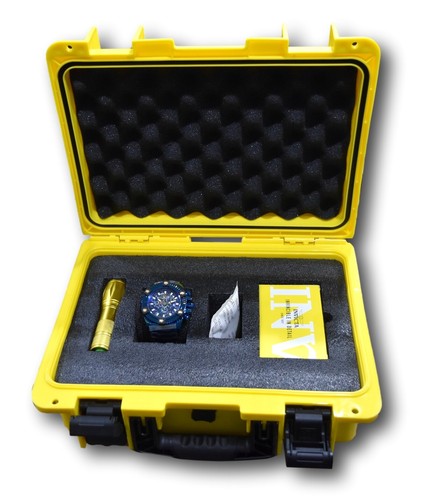 Pre-owned Invicta Coalition Men's 64mm Abalone Dial Watch With 3 Slot Collector Case 35977