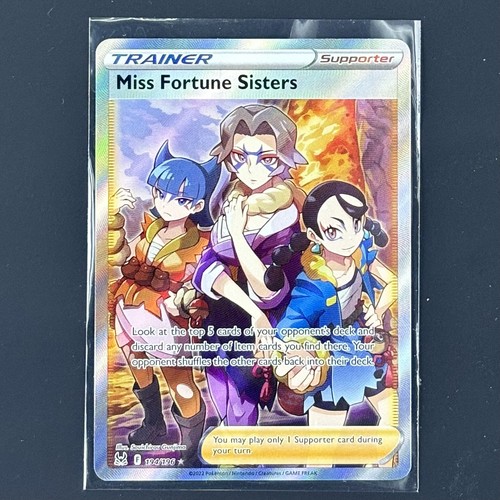 MISS FORTUNE SISTERS 194/196 LOST ORIGIN FULL ART TRAINER