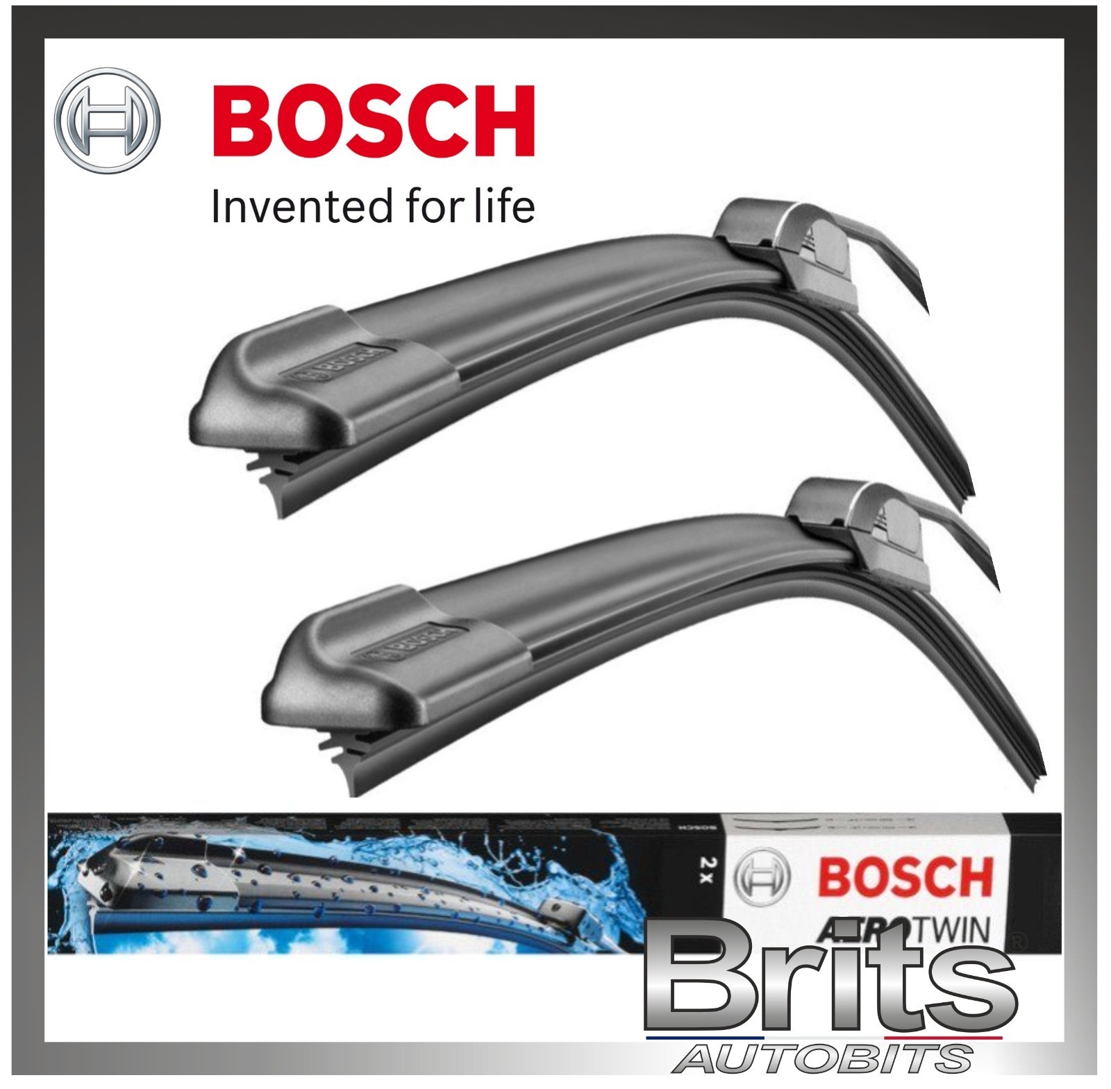 2x Wiper Blades (Pair) Flat / Aero type for VOLVO V70 Mk2 Front 04 to 07 Set