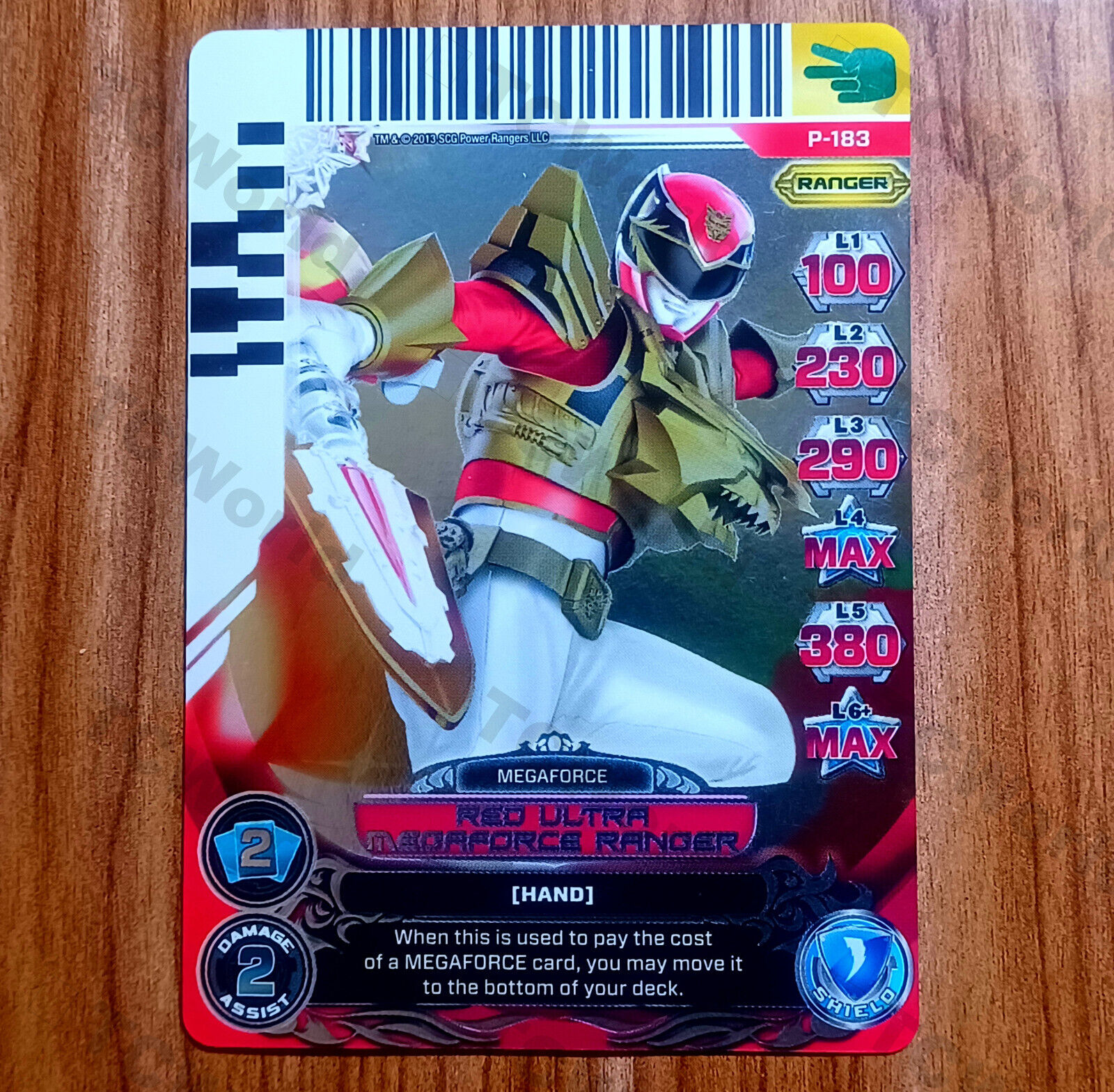 Power Rangers ACG Promo Card Holo P-183 Red Ultra Megaforce Power Rangers ACG Promo Card Holo P-183 Red Ultra Megaforce