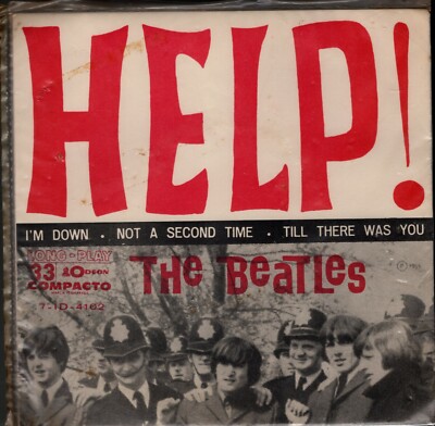 Beatles Help! / I'm Down / Not A Second Time / Till There Was You Brazil EP W/PS