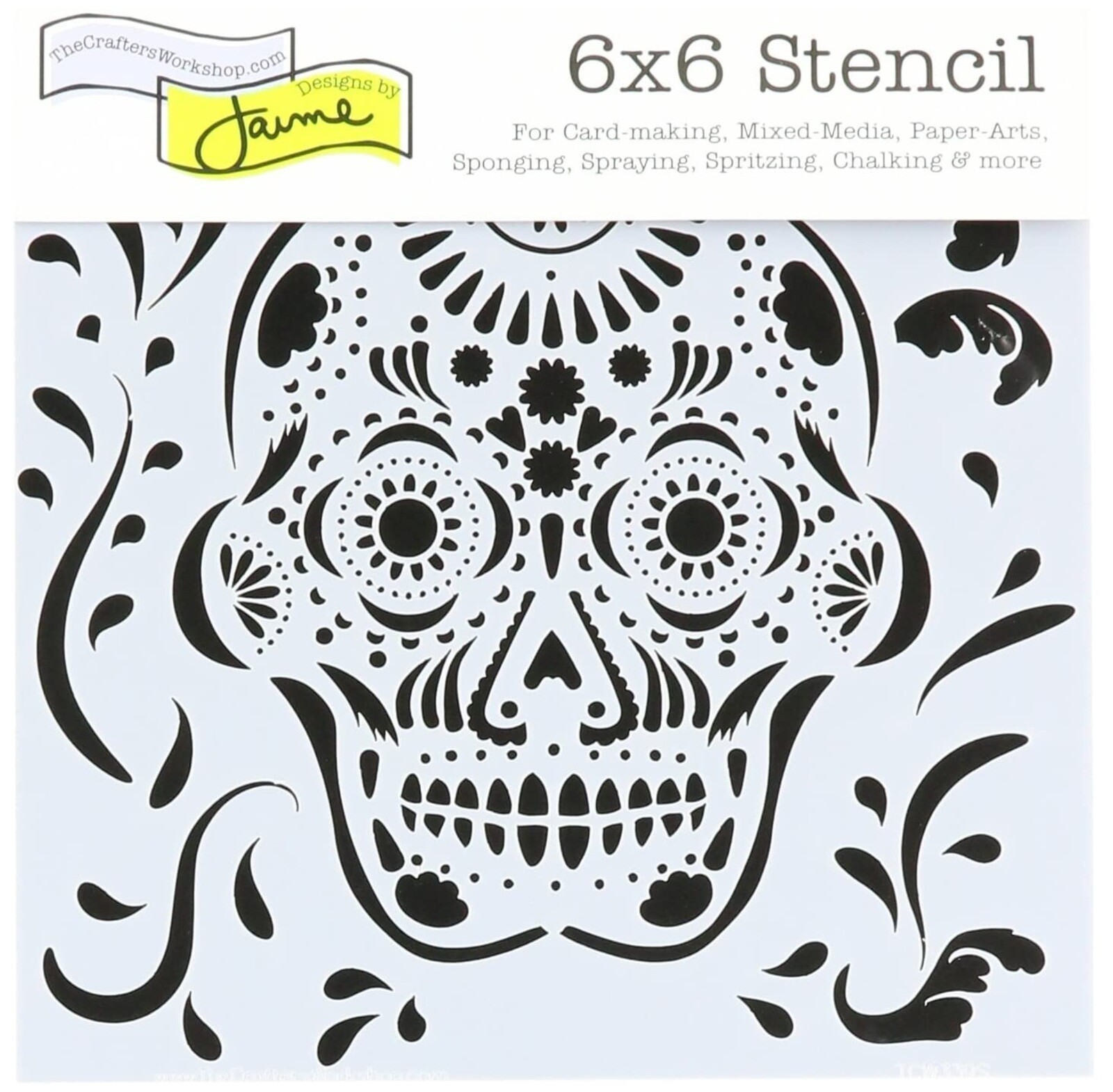 sugar-skull-skeleton-head-stencil-6-dia-de-los-muertos-day-of-the-dead-template-ebay