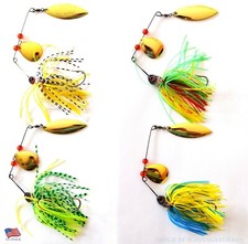 New 4Psc Hard Fishing Lures Spinnerbait Fishing Tackle for Bass Spinner Perch