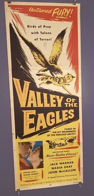 Valley Of The Eagles Original Insert Movie Poster 1952 Arctic Spy Adventure 