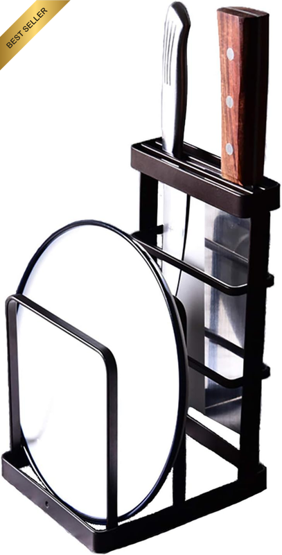 Metal Steel Cutting Board Holder, Chopping Board Holder, Knife Block Kitchen Org