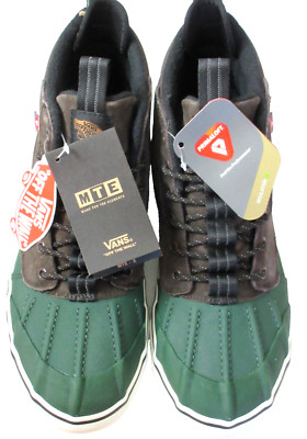 Vans Men's Sk8-Hi MTE-2 Del Pato Waterproof Duck Boots Brown Green Size 8.5 NIB