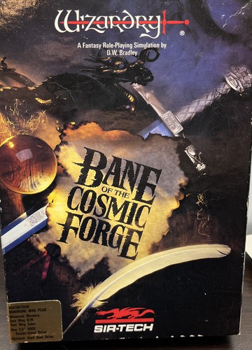 その他 Wizardry BANE OF THE COSMIC FORGE Vintage 1990 Wizardry Bane of the Cosmic Forge Game Sir Tech