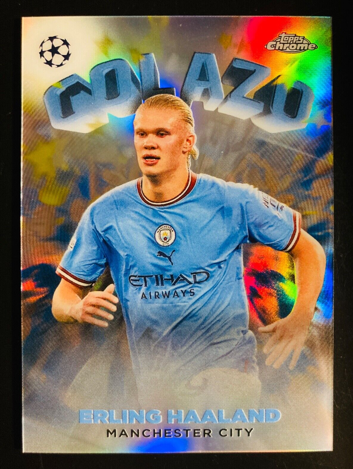 2022-23 Topps Chrome UEFA Golazo # G-10 Erling Haaland Man 2022-23 Topps Chrome UEFA Golazo # G-10 Erling Haaland Man