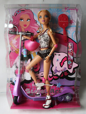 RARE 2008 MY SCENE STREET ART KENNEDY DOLL WITH SCOOTER BARBIE MATTEL NEW SEALED