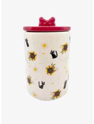 Studio Ghibli Kiki's Delivery Service Jiji Sunflowers Allover Print Cookie Jar