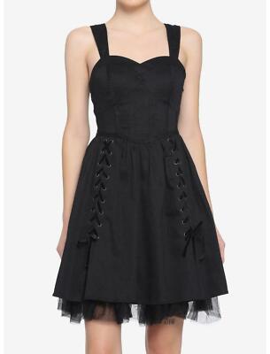 Goth, Emo, Goth Prom, Emo Prom, Black Corset Gown Dress S, M