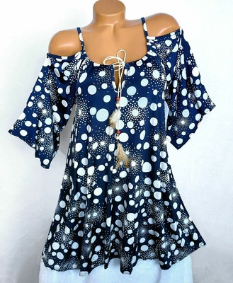 Damenkleid Sommerkleid Strandkleid Rosa  Modell Sandy Punkte Free 40-44 Italy