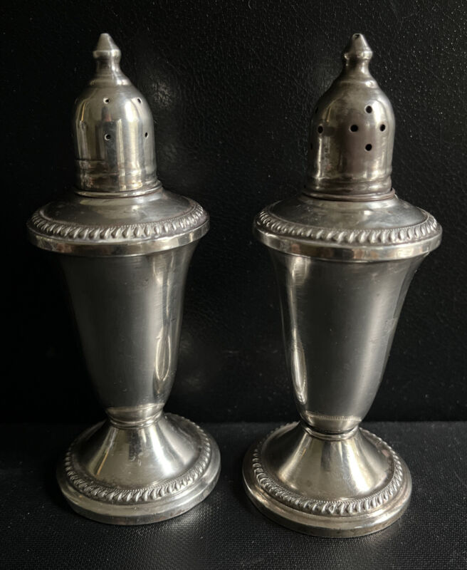 National Sterling Weighted Sterling Silver Salt & Pepper Shakers