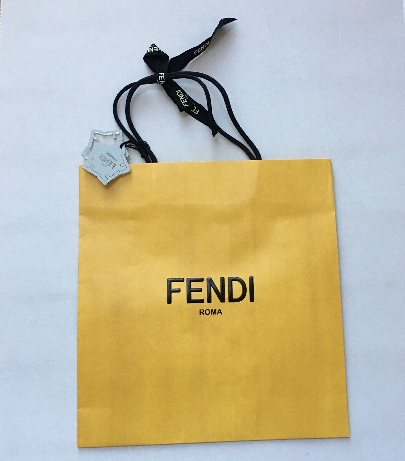 FENDI Shopping Bag W/Bag Chain Authentic Empty paper Gift