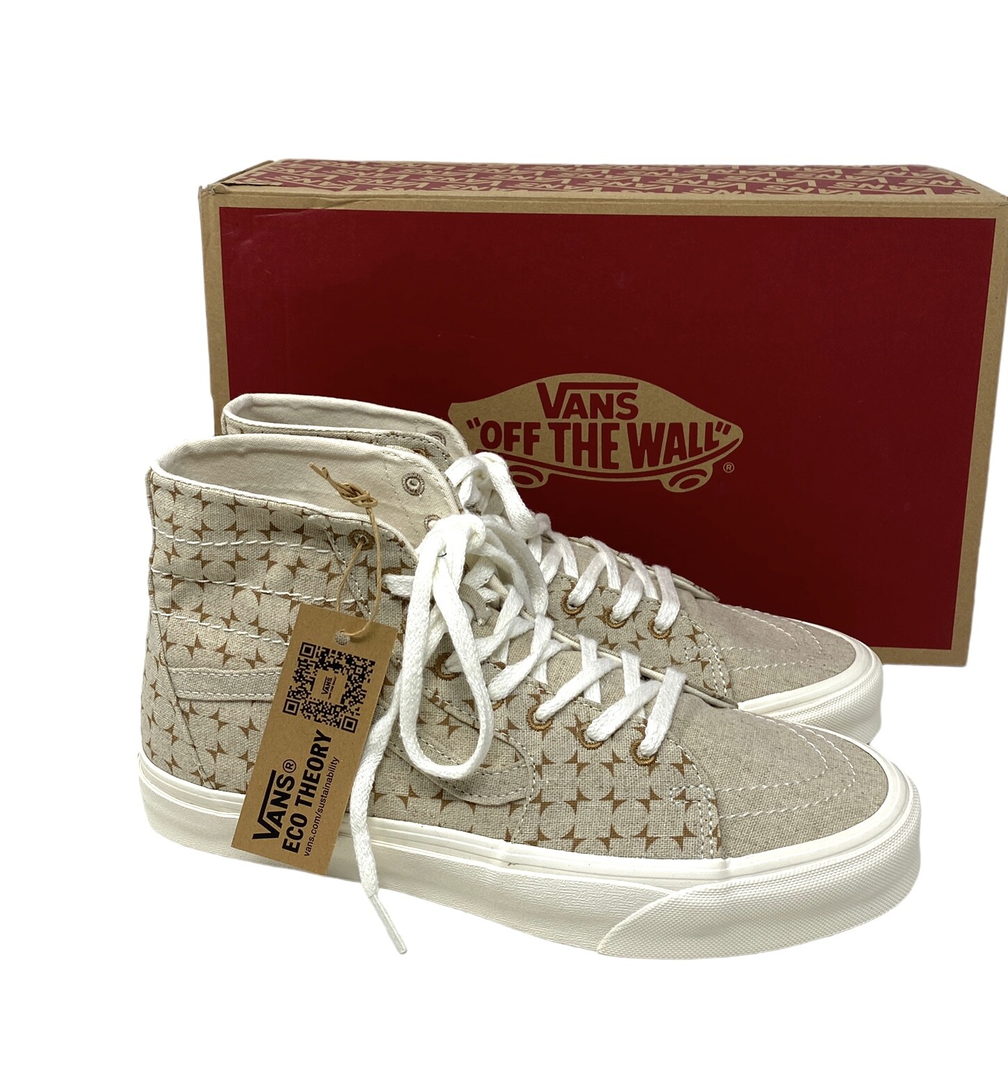 VANS Sk8-Hi Tapered Shoes High Top Beige Canvas Men's Size