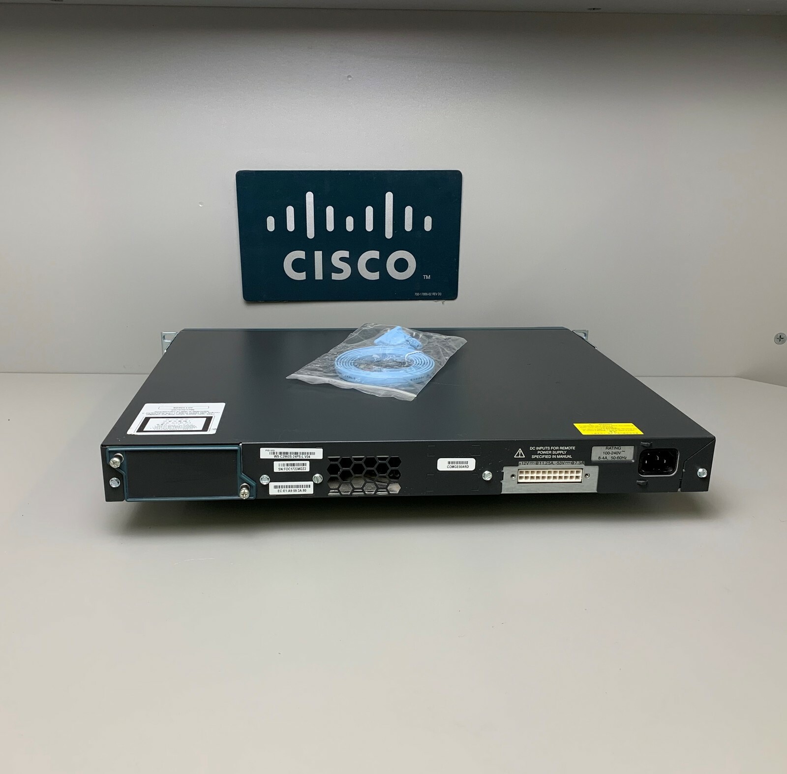 Cisco WS-C2960S-24PS-L 24 Port PoE+ Gigabit Switch - Same Day Shipping