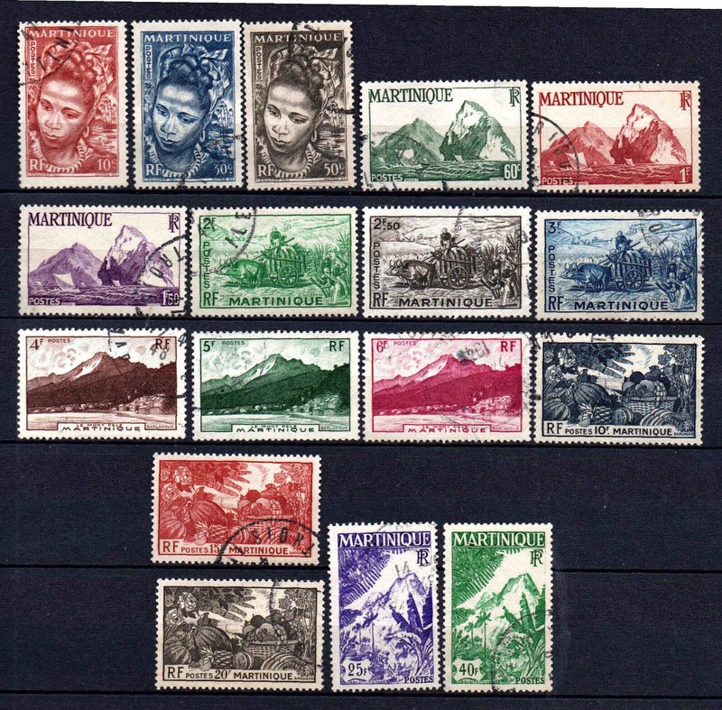 Martinique  - Colonie  FranÃ§Aise - 1947  - NÂ° 226 Ã  242 - Oblit - Used