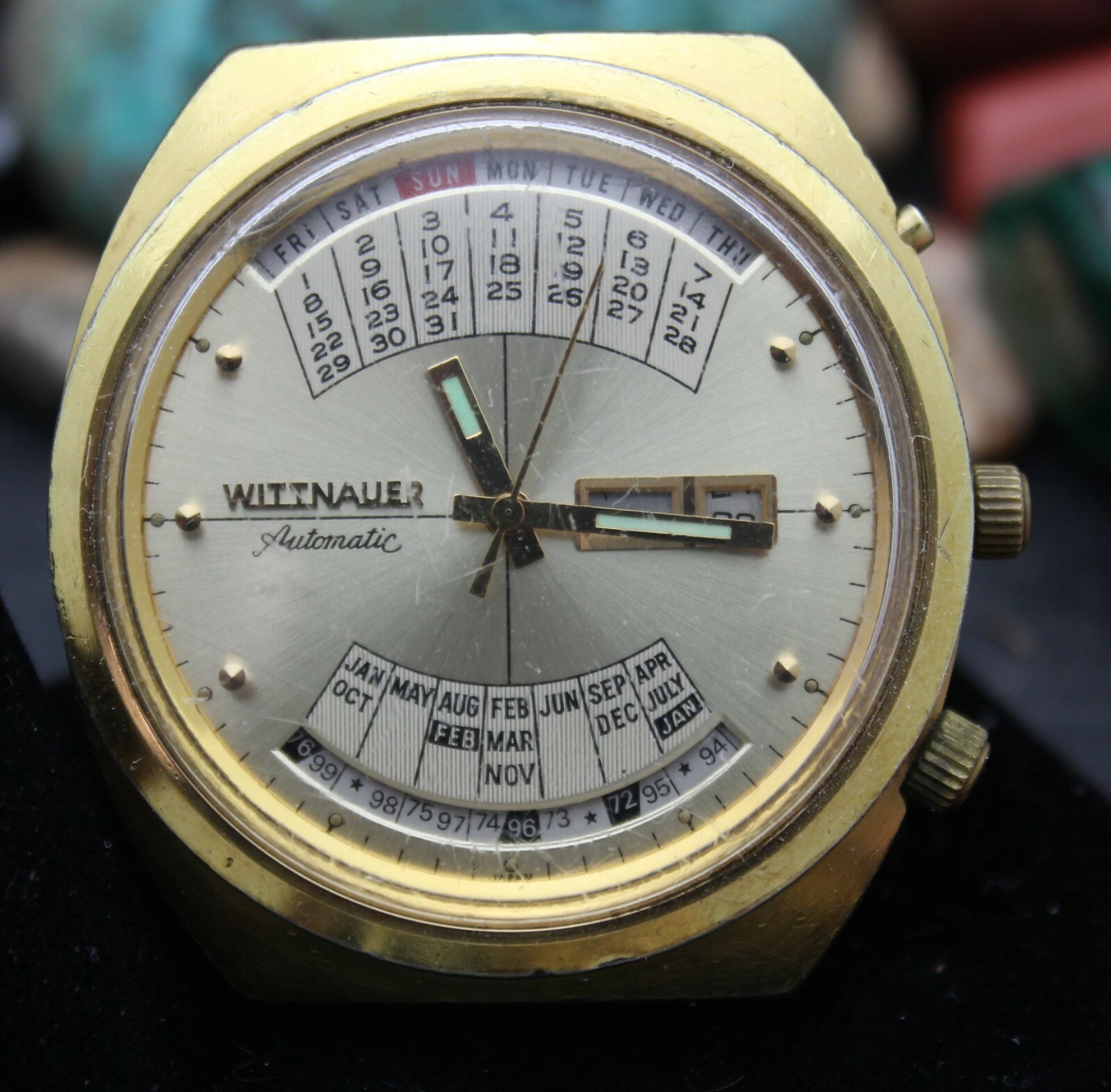 超美品　デッドストック　ウィットナー2000 パーペチュアルカレンダー　未使用 Vintage WITTNAUER 