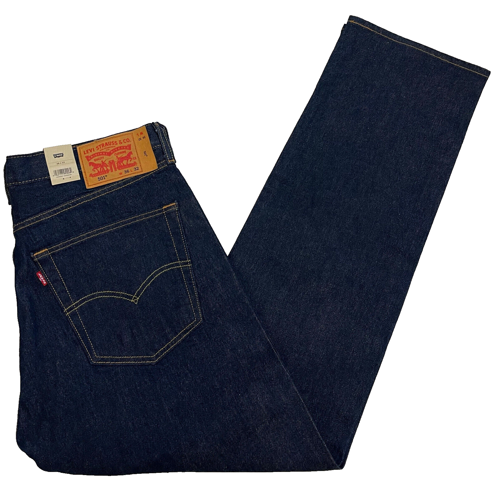 LEVI’S 501XX W36 L36 LEVI'S 501 XX Premium Blue Selvedge Cotton-Hemp Straight Fit