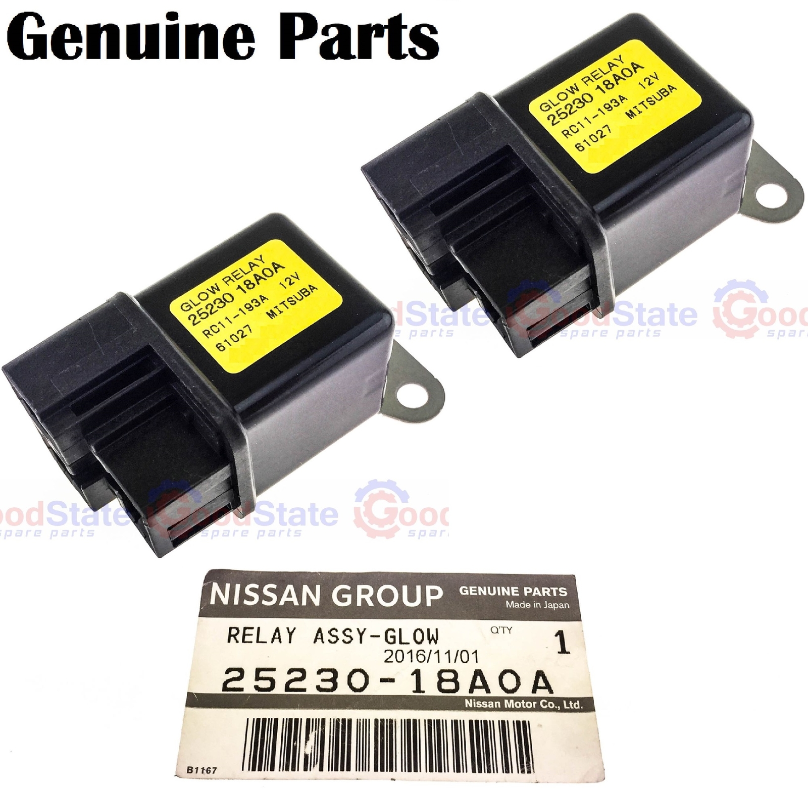 GENUINE Nissan Navara D21 SD25 19851992 Glow Plug Relay x2