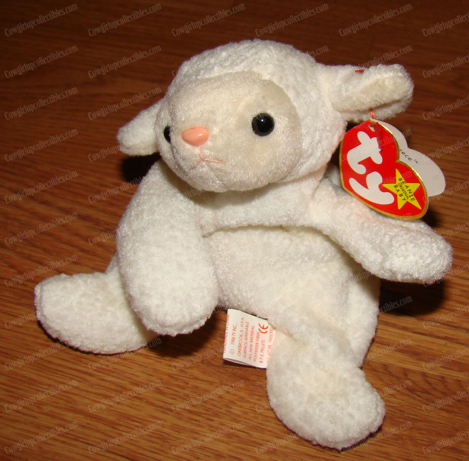 Ty Beanie Babies, Fleece the Lamb, March 21 1996 - PE Pellets