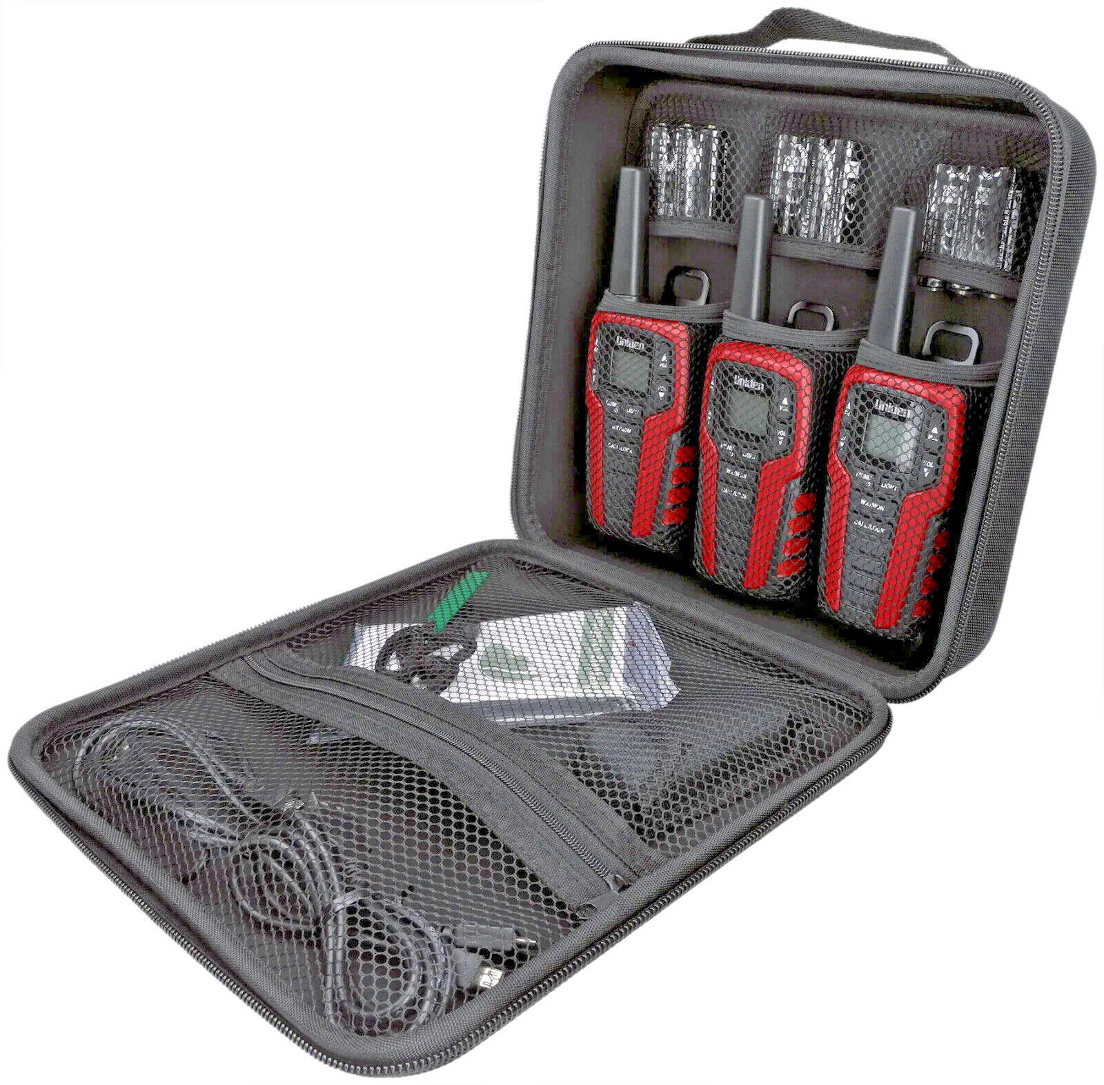 Uniden SX409-3VP 32 Mile 22 Channel Two-Way Radios Red Pack 