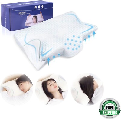 Dosaze Contoured Orthopedic Pillow, Neck Pillows for Pain Relief Sleeping [NEW]