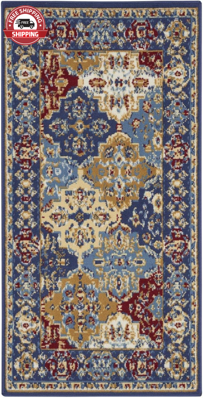 Grafix Multicolor 2' X 4' Area-Rug, Moroccan, Bordered, Bed Room, Living Room, D