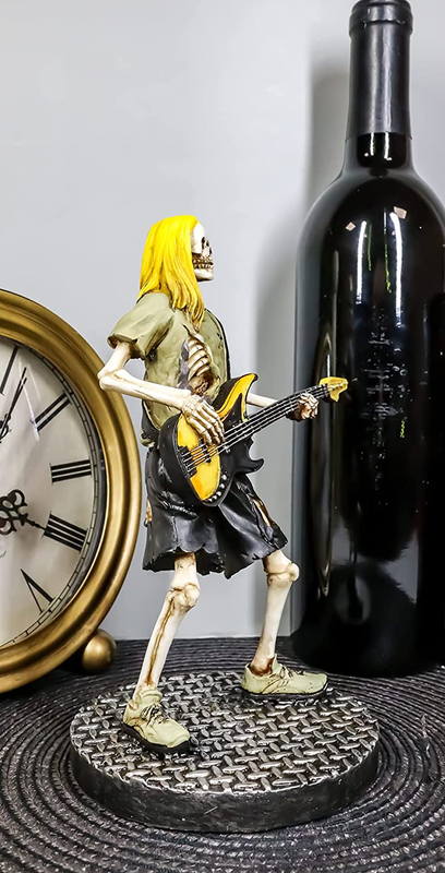Ebros Gift Day of the Dead Skeleton Bass Guitar Player Hell Rock Band Concert Fi