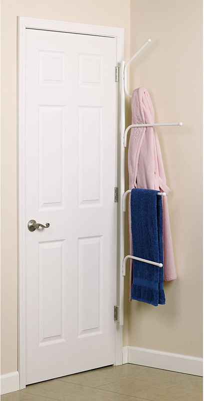 Hinge-It Clutterbuster Family Towel Bar, Valet White