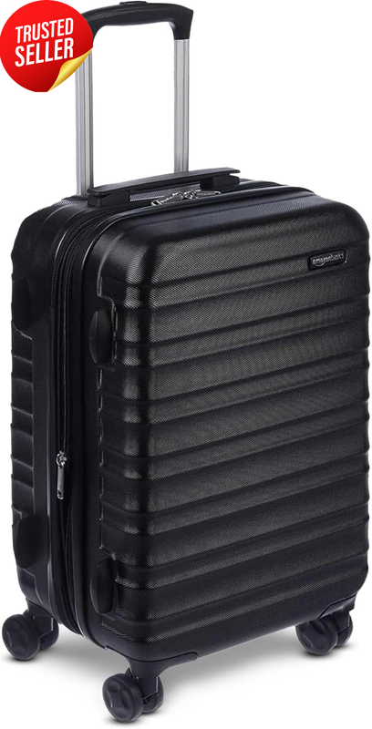 Hardside Carry-On Suitcase Spinner 55cm Expandable Black