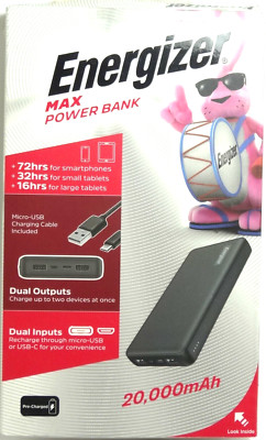 Energizer - MAX 20,000mAh High Speed Universal Portable Charger for Apple, And..