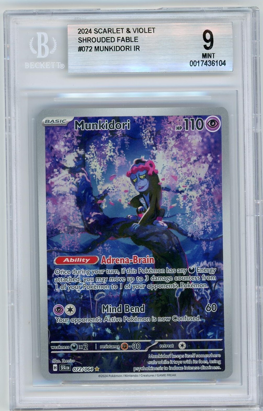 ヨスガノソラ 10周年記念スクラッチ D-1・D-9・E-6 未開封 Munkidori Pokemon Shrouded Fable 072/064 - BGS PSA 9 | eBay
