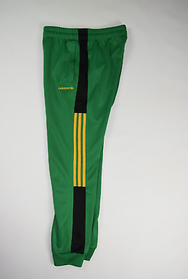 ADIDAS track pants green rasta marley reagge trousers S