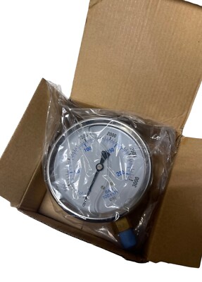 201L-404P, 4'', 0-3000 PSI, 1/4'' LM Pressure Gauge **SALE**
