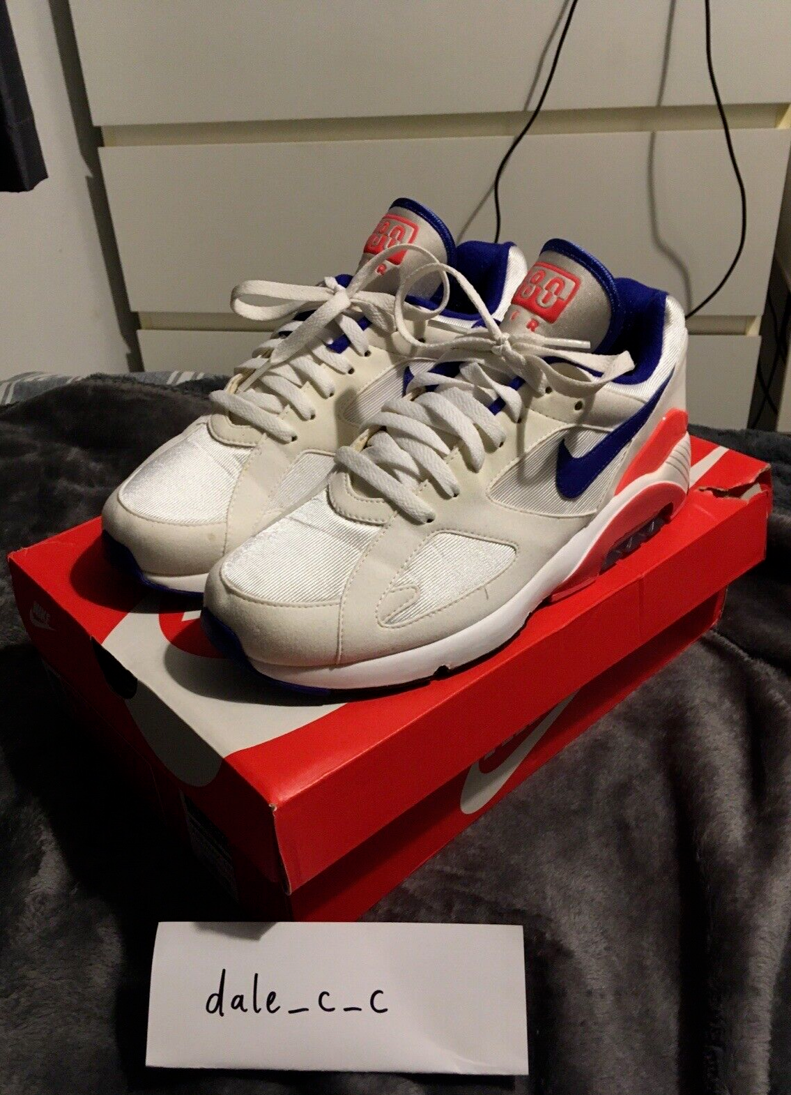 Nike Air Max 180 OG White Ultramarine Solar Red UK8 EU42.5 2018  retroのeBay公認海外通販｜セカイモン