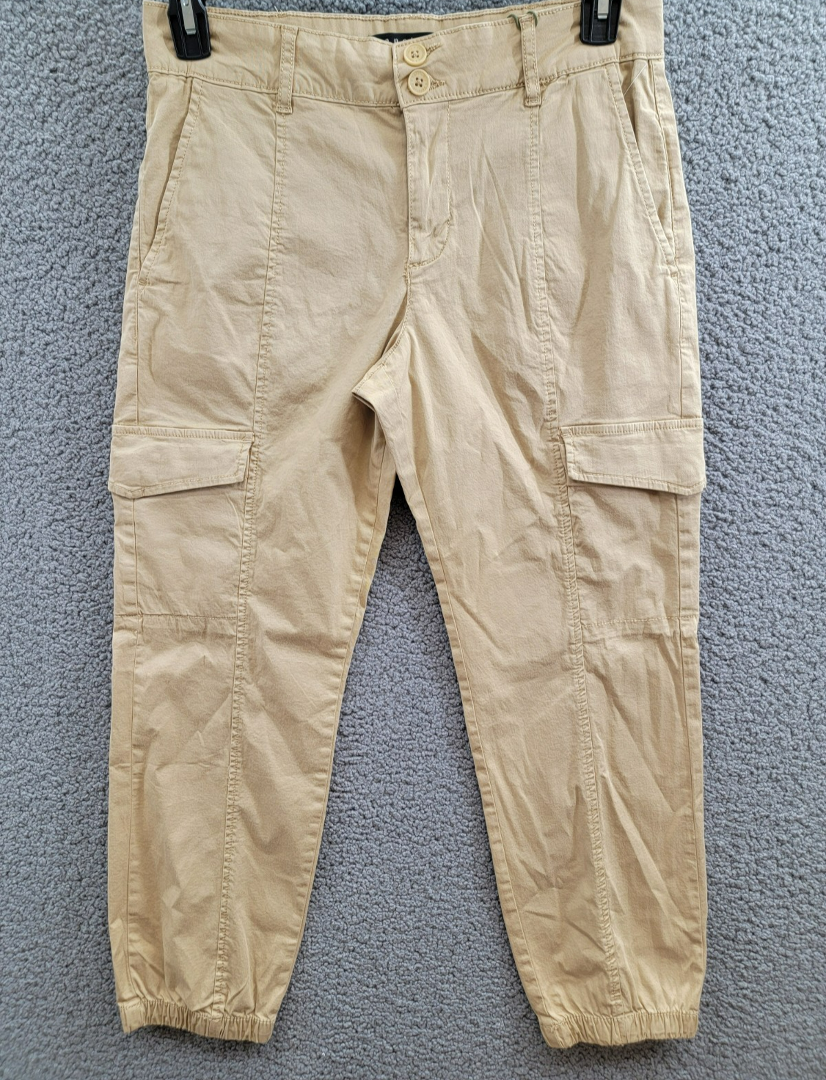 Sanctuary Rebel Cargo Pants Women's 28 True Khaki Tapered Leg Button Zip Closure - Picture 2 of 20