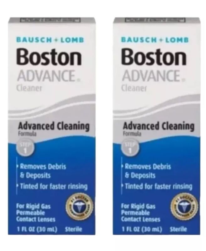 2 PACK Bausch + Lomb Boston Advance Rinse Cleaner Step 1 oz/30mL 04/2025