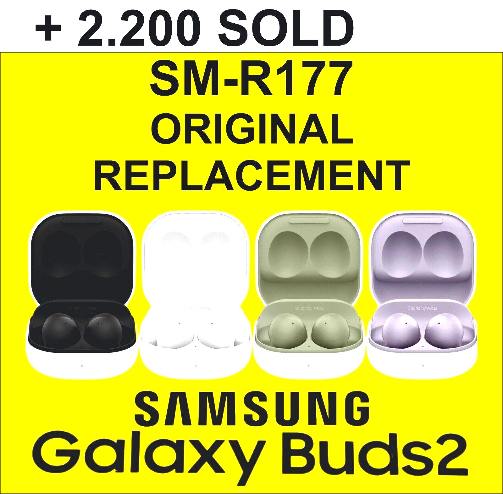 Samsung Galaxy Buds 2 Buds2 Left or Right Earbud or Case Replacement SM-R177 Samsung Galaxy Buds 2 Buds2 Left or Right Earbud or Case Replacement SM-R177
