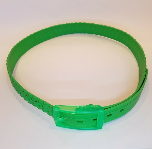 Unisex Silicone Flexible Size Rubber Belt/ Plastic Buckle High Quality GREEN