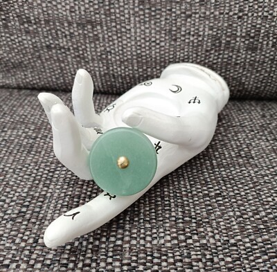 Amogeeli Aventurine Semi Precious Stone &Brass Cabinet Drawer Knob Rare Designer