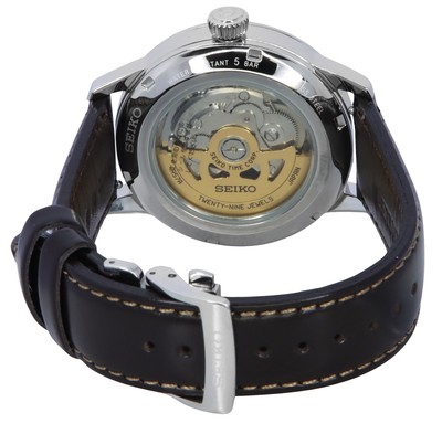 Pre-owned Seiko Presage Cocktail Time Midnight Mockingbird Green Dial Ssa459j1 Mens Watch