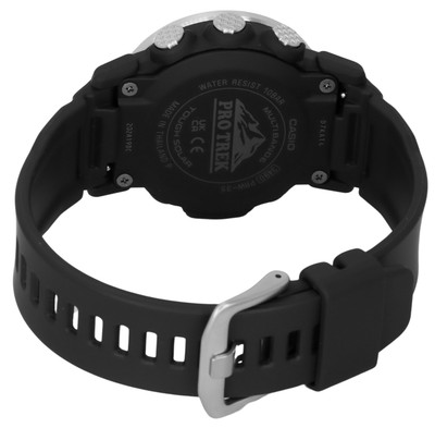 Pre-owned Casio Pro Trek Climber Line Radio-controlled Compass Prw-35-1a 100m Mens Watch