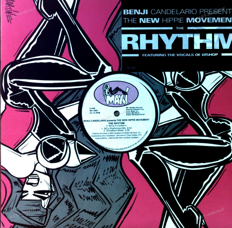 Benji Candelario Presents The New Hippie Movement - The Rhythm Maxi (Vg/Vg) .