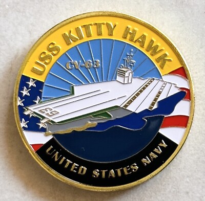US NAVY - USS KITTY HAWK - CV-63 - Challenge Coin