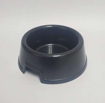 Reptile Round Food Bowl & Water Dish Shelter Hide Combo Black Plastic Cave NEW