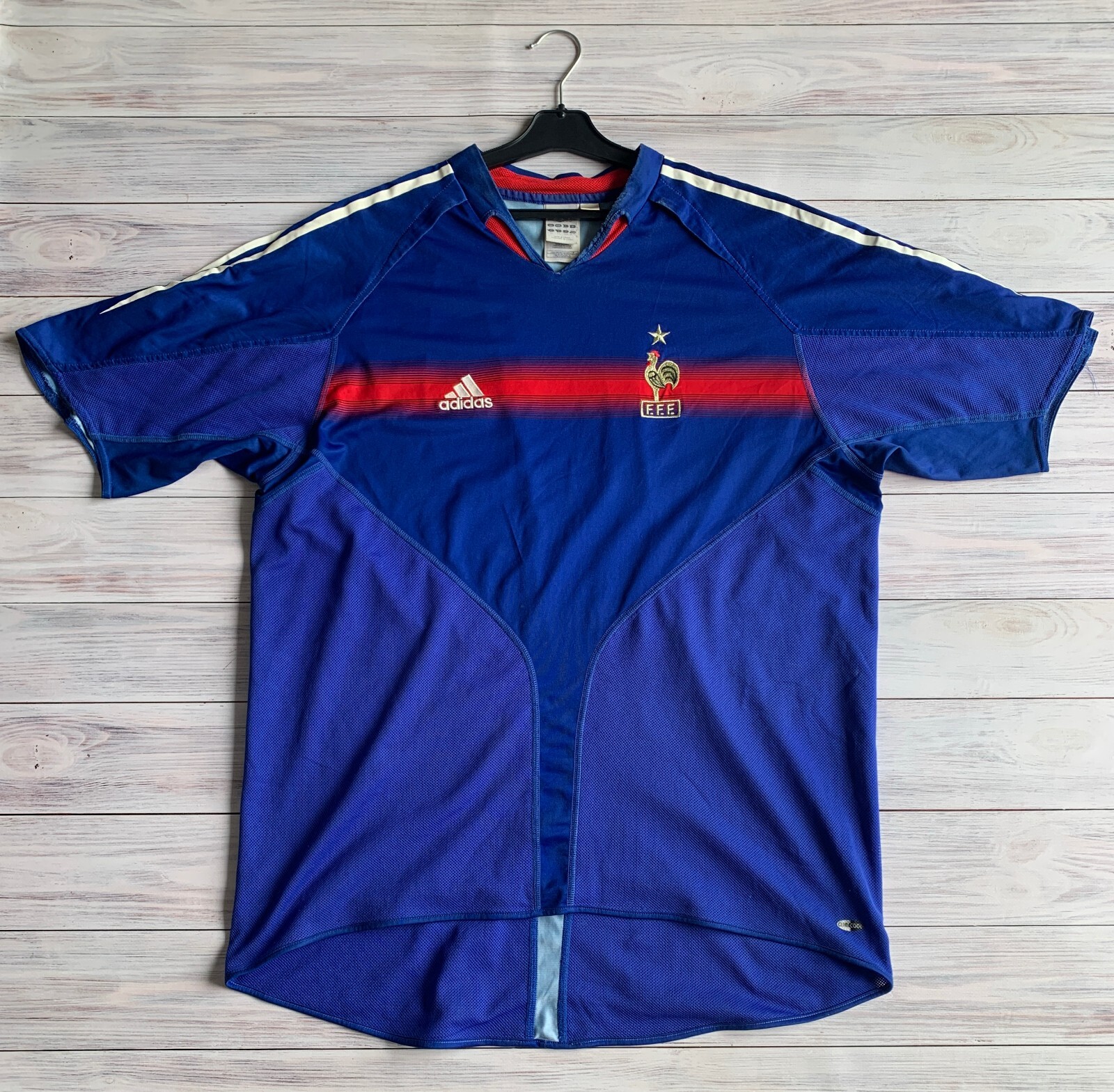 adidas - 【中古 美品】フランス代表 ユニフォーム 2004-2005モデル ホーム用 adidas - 【中古 美品】フランス代表 ユニフォーム 2004-2005
