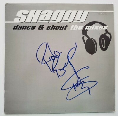 Shaggy Signed Dance & Shout The Mixes Vinyl Record 12' Single Singer DJ Rare RAD
