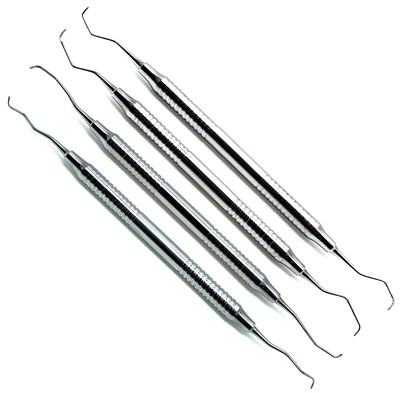 4 Pcs Dental Periodontal Professional Gracey Curettes 3/4, 5/6, 11/12, 13/14 ...